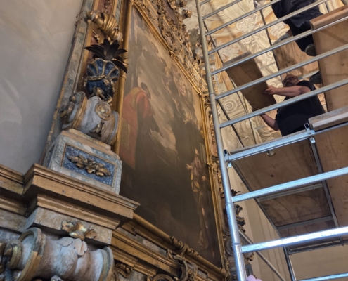 Il ritorno del Bonomi a Casumaro: AGESTE cura il delicato posizionamento dell'affresco - 3