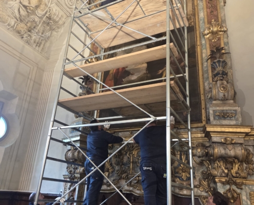 Il ritorno del Bonomi a Casumaro: AGESTE cura il delicato posizionamento dell'affresco - 6